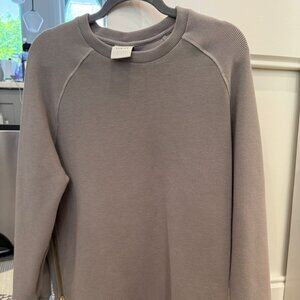 Varley Side Zip Sweatshirt - Tan, Size Medium